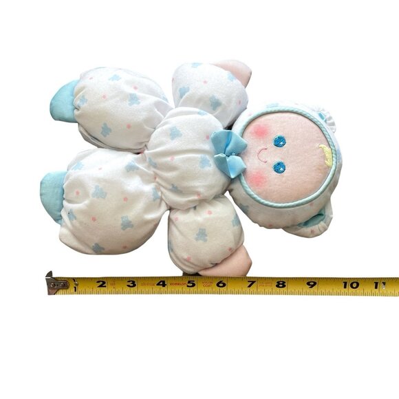 Vintage Fisher Price Baby Doll Plush Slumber Babies Lovey 1989 Blue Boy - Picture 5 of 5